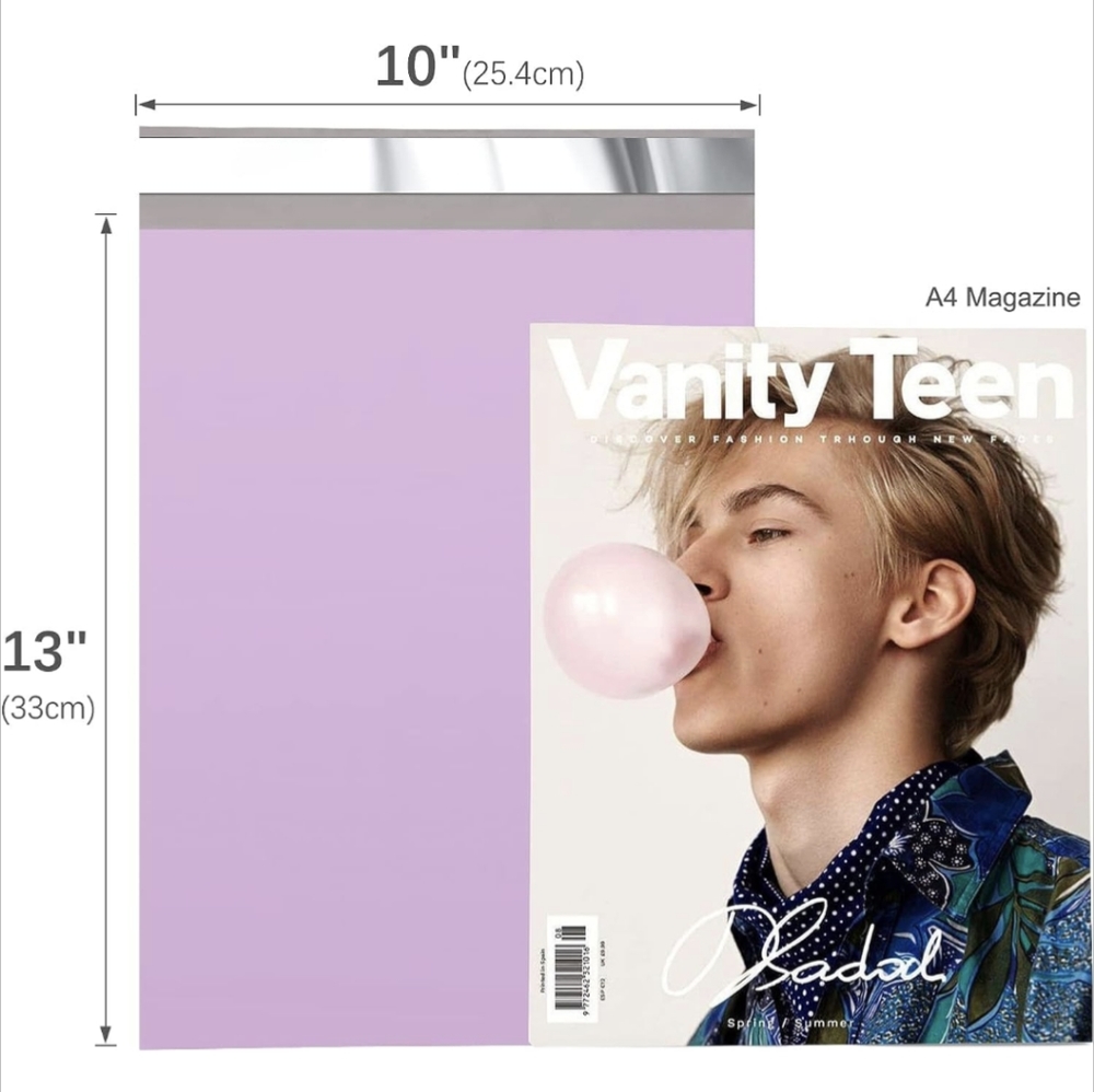 25 10X13 Poly Mailers Purple Waterproof - Picture 4 of 4